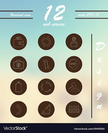 Service line icons set vector image