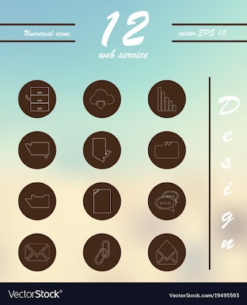 Service line icons set vector image