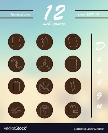 Service line icons set vector image