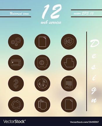 Service line icons set vector image