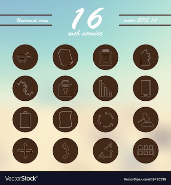 Service line icons set vector image