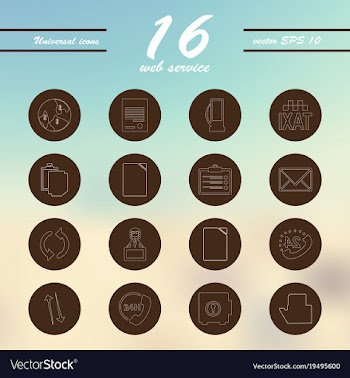 Service line icons set vector image
