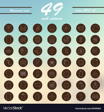 Service line icons set vector image