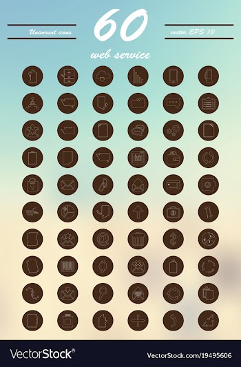Service line icons set vector image