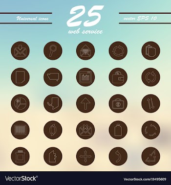 Service line icons set vector image