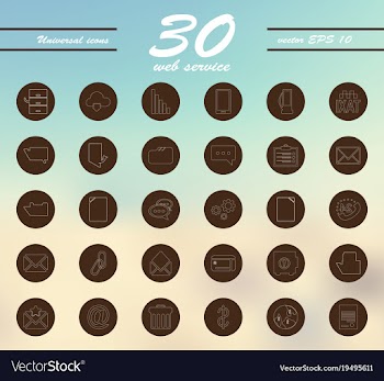 Service line icons set vector image