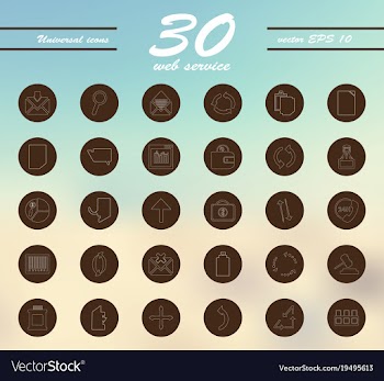Service line icons set vector image