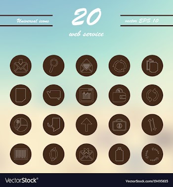 Service line icons set vector image