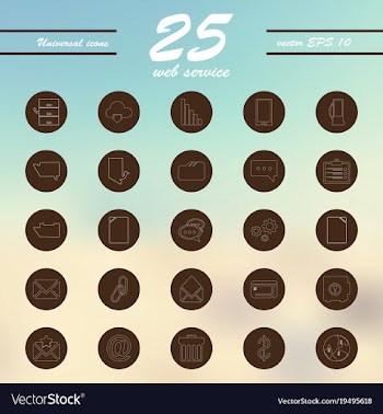 Service line icons set vector image