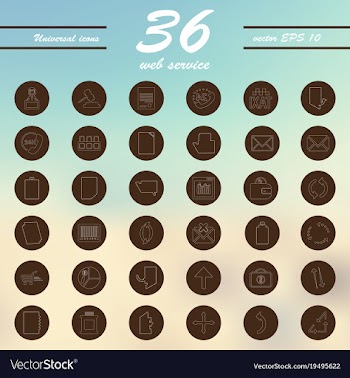 Service line icons set vector image