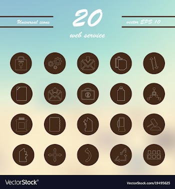 Service line icons set vector image
