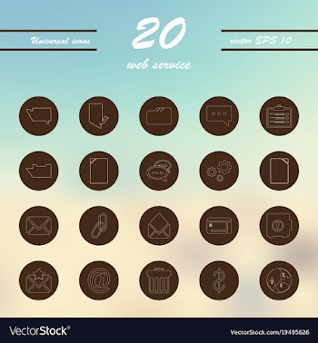 Service line icons set vector image