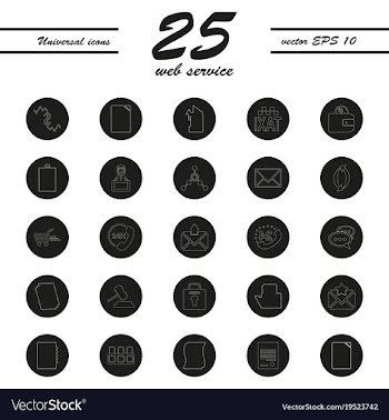 Service line icons set vector image