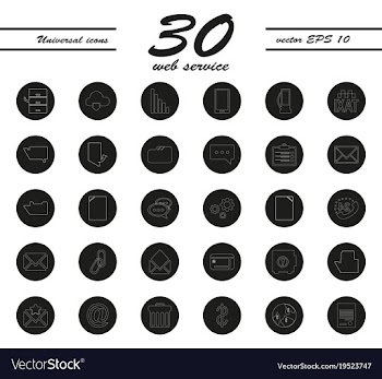 Service line icons set vector image