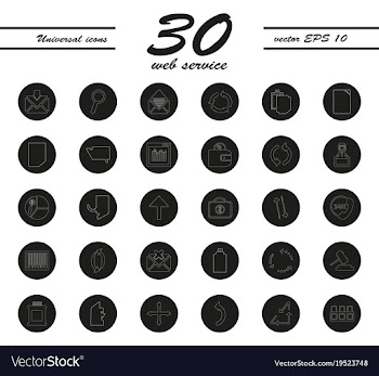 Service line icons set vector image