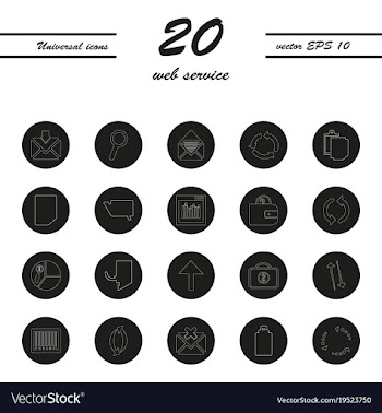 Service line icons set vector image