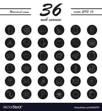 Service line icons set vector image