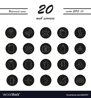 Service line icons set vector image