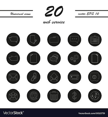 Service line icons set vector image