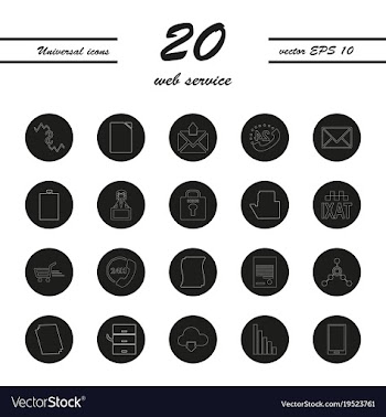 Service line icons set vector image