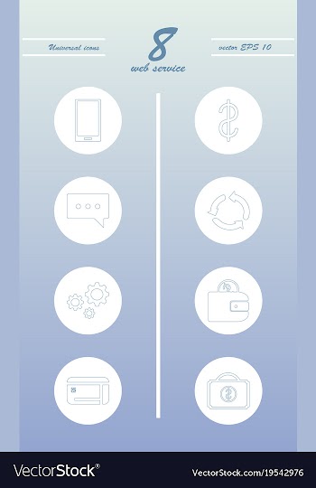 Service line icons set vector image