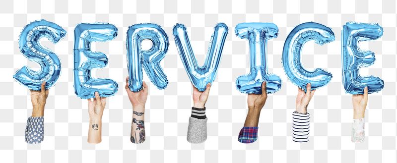 Service png, letter foil balloon, | Free PNG - rawpixel