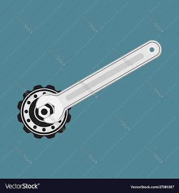 Service tool wrench fixing gear vector image