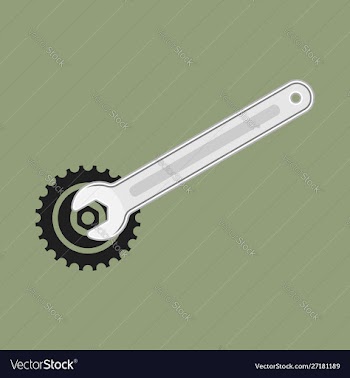 Service tool wrench fixing gear vector image