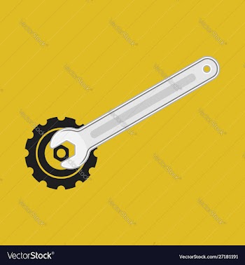 Service tool wrench fixing gear vector image