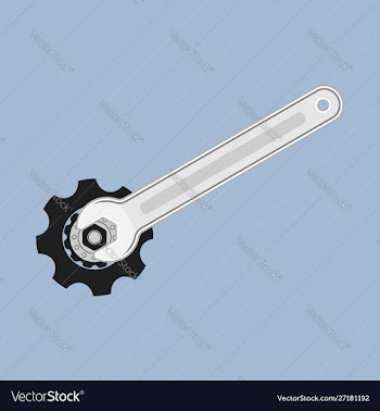 Service tool wrench fixing gear vector image