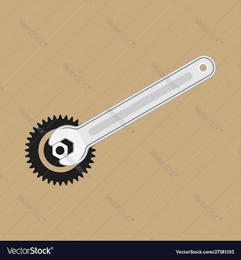 Service tool wrench fixing gear vector image