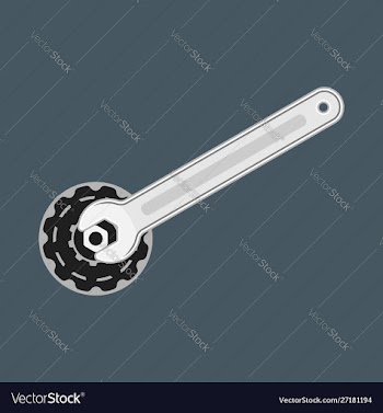 Service tool wrench fixing gear vector image
