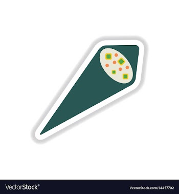Sesame tofu nori wraps sticker vector image