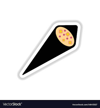 Sesame tofu nori wraps sticker vector image