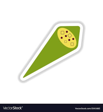 Sesame tofu nori wraps sticker vector image