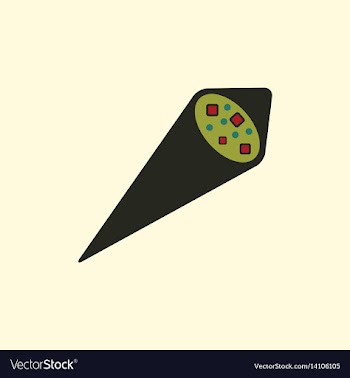 Sesame tofu nori wraps vector image