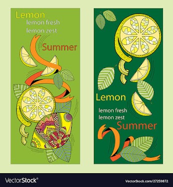 Set 2 hand drawn cards vector image