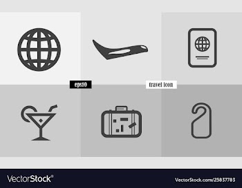 Set 6 summer vacation travel icons vector image