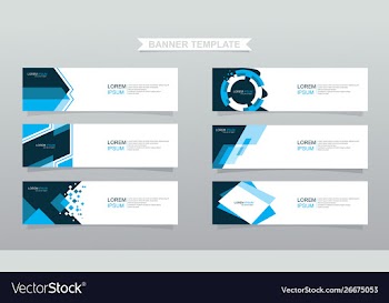 Set abstract banners modern design vector image