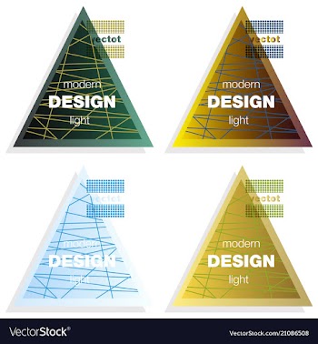 Set abstract colorful triangle dynamic splash vector image