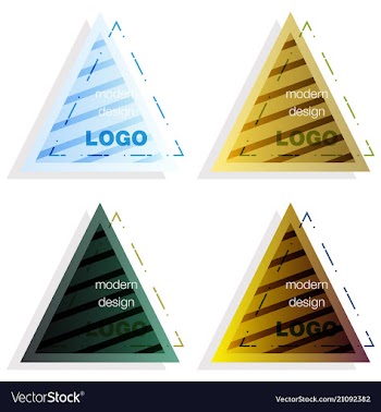 Set abstract colorful triangle dynamic splash vector image