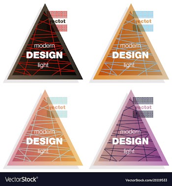 Set abstract colorful triangle dynamic splash vector image