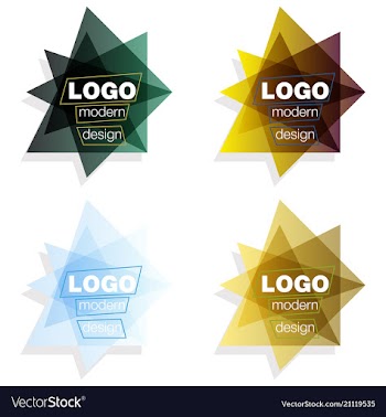 Set abstract colorful triangle dynamic splash vector image