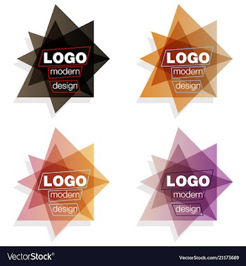 Set abstract colorful triangle dynamic splash vector image