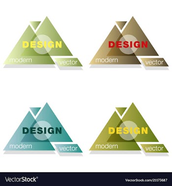 Set abstract colorful triangle dynamic splash vector image