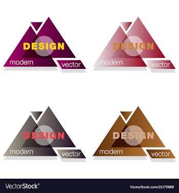 Set abstract colorful triangle dynamic splash vector image