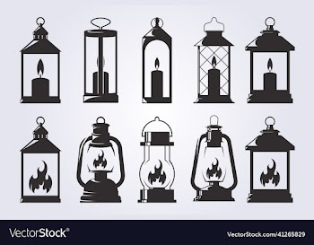 set and bundle and various silhouette lantern