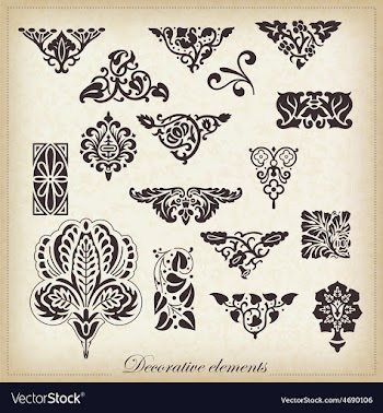  					Set calligraphic design elements vector image														