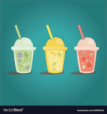 set cocktails isolated on a white background