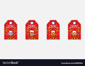 set collection of merry christmas and happy new